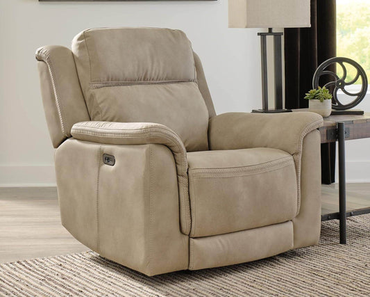 Next-Gen Durapella Power Recliner with Adjustable Headrest, Beige - Loft&Timber