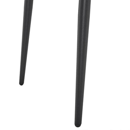 Rectangular table with arc MDF Black tabletop splicing PVC marble surface 140*76*76cm - Loft&Timber