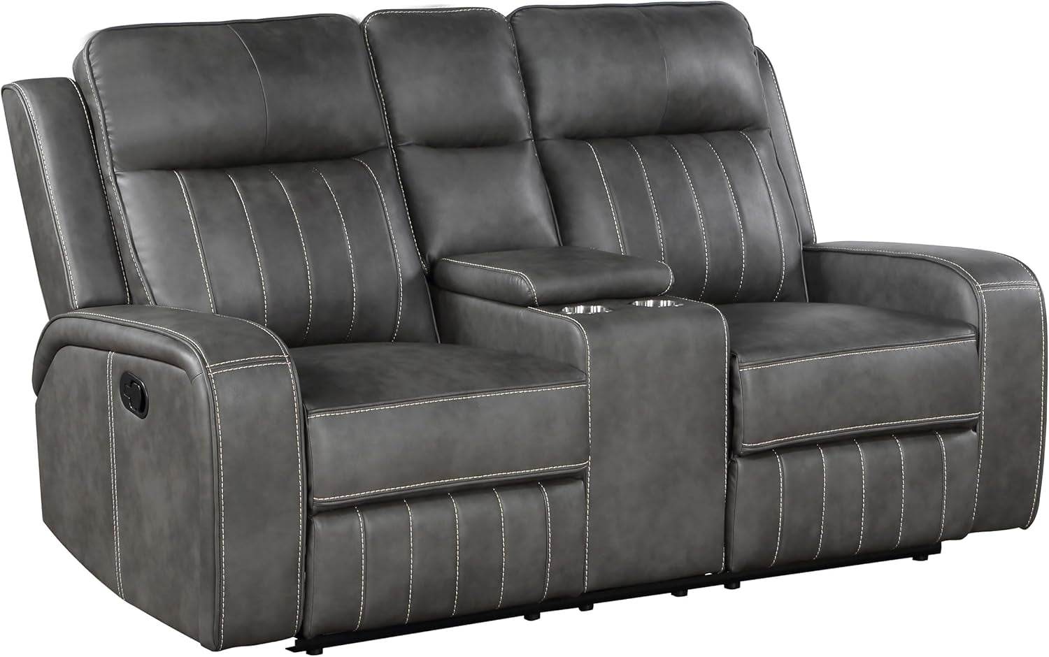 Gray Reclining Loveseat rana - Loft&Timber