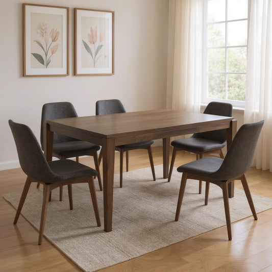 72" Dark Brown Wood Dining Table - Loft&Timber