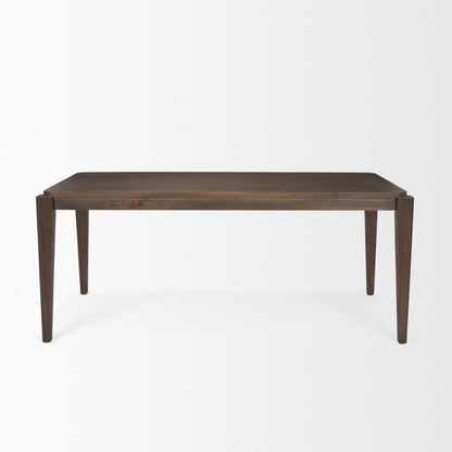 72" Dark Brown Wood Dining Table - Loft&Timber