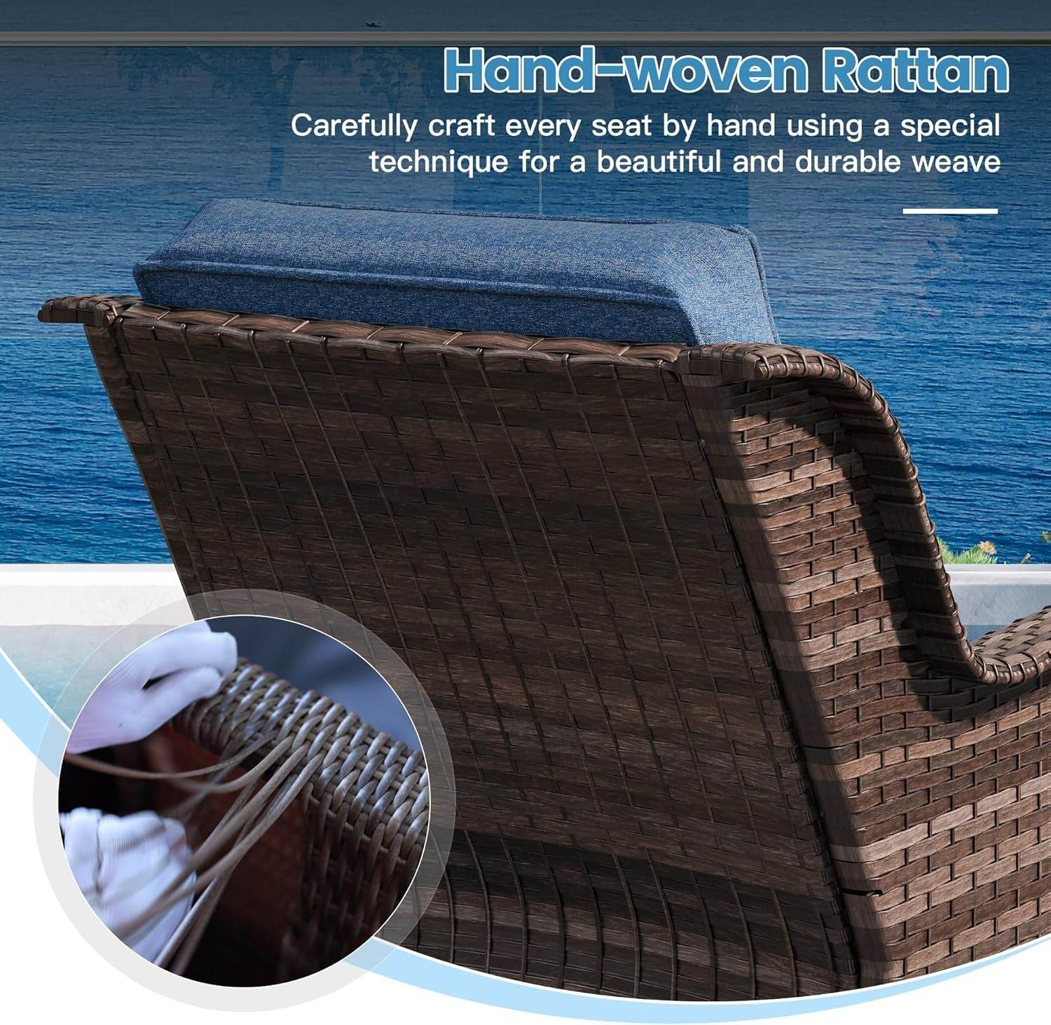 Outdoor Patio Furniture Set with Fire Pit Table - Loft&Timber