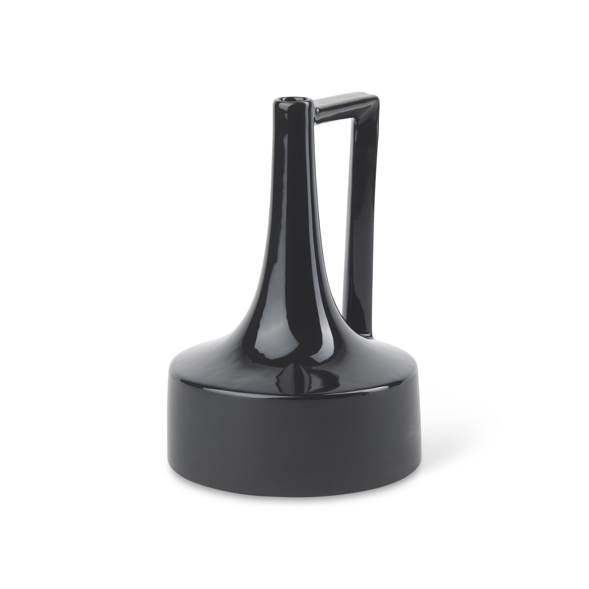 10" Black Ceramic Jug Vase - Loft&Timber
