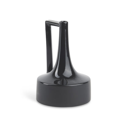 10" Black Ceramic Jug Vase - Loft&Timber
