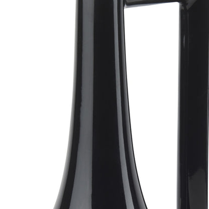 12" Black Ceramic Jug Vase - Loft&Timber