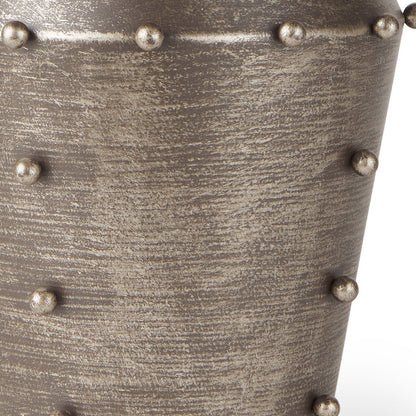 9" Silver Metal Table Vase - Loft&Timber