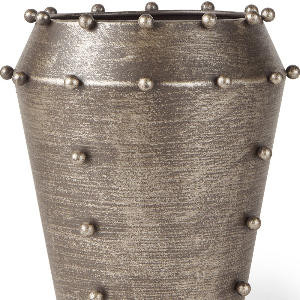 9" Silver Metal Table Vase - Loft&Timber