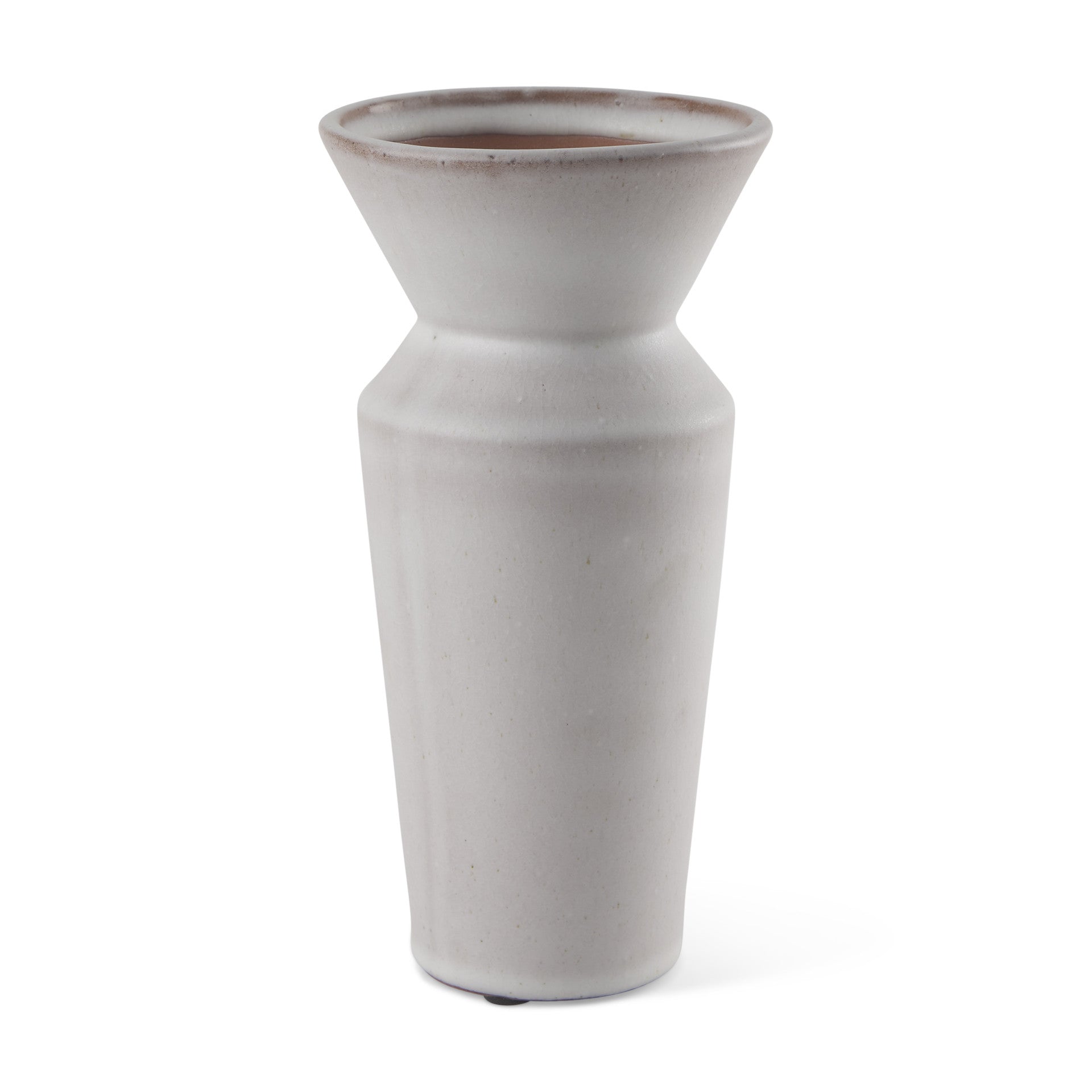 10" Cream Ceramic Table Vase - Loft&Timber