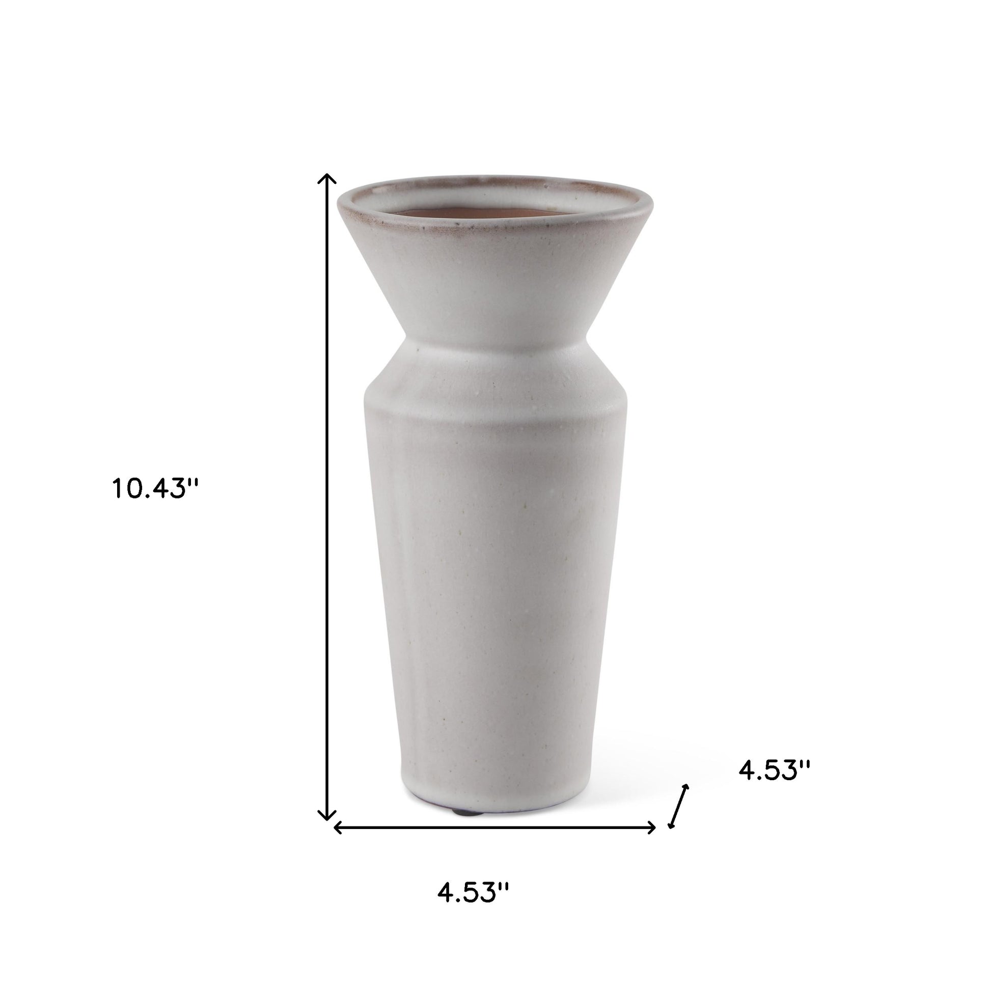 10" Cream Ceramic Table Vase - Loft&Timber