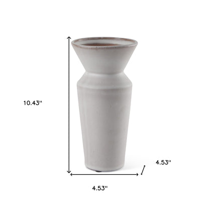 10" Cream Ceramic Table Vase - Loft&Timber