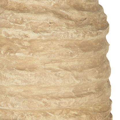 18" Beige Paper Mache Table Vase - Loft&Timber