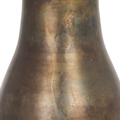 12" Antiqued Gold Metal Table Vase - Loft&Timber