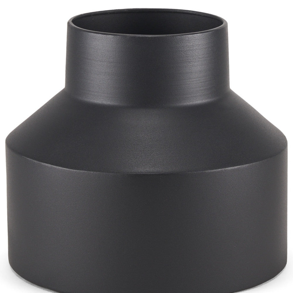 8" Black Tulip Metal Table Vase - Loft&Timber