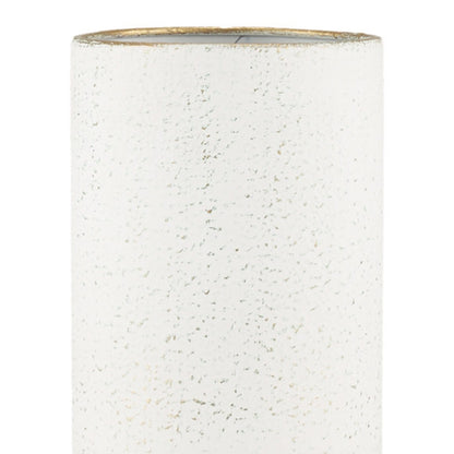 16" White Cylinder Metal Table Vase - Loft&Timber