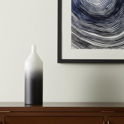 20" Black Tulip Metal Table Vase - Loft&Timber