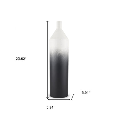 24" Black Tulip Metal Table Vase - Loft&Timber