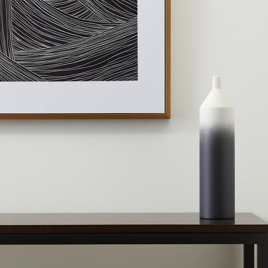 24" Black Tulip Metal Table Vase - Loft&Timber