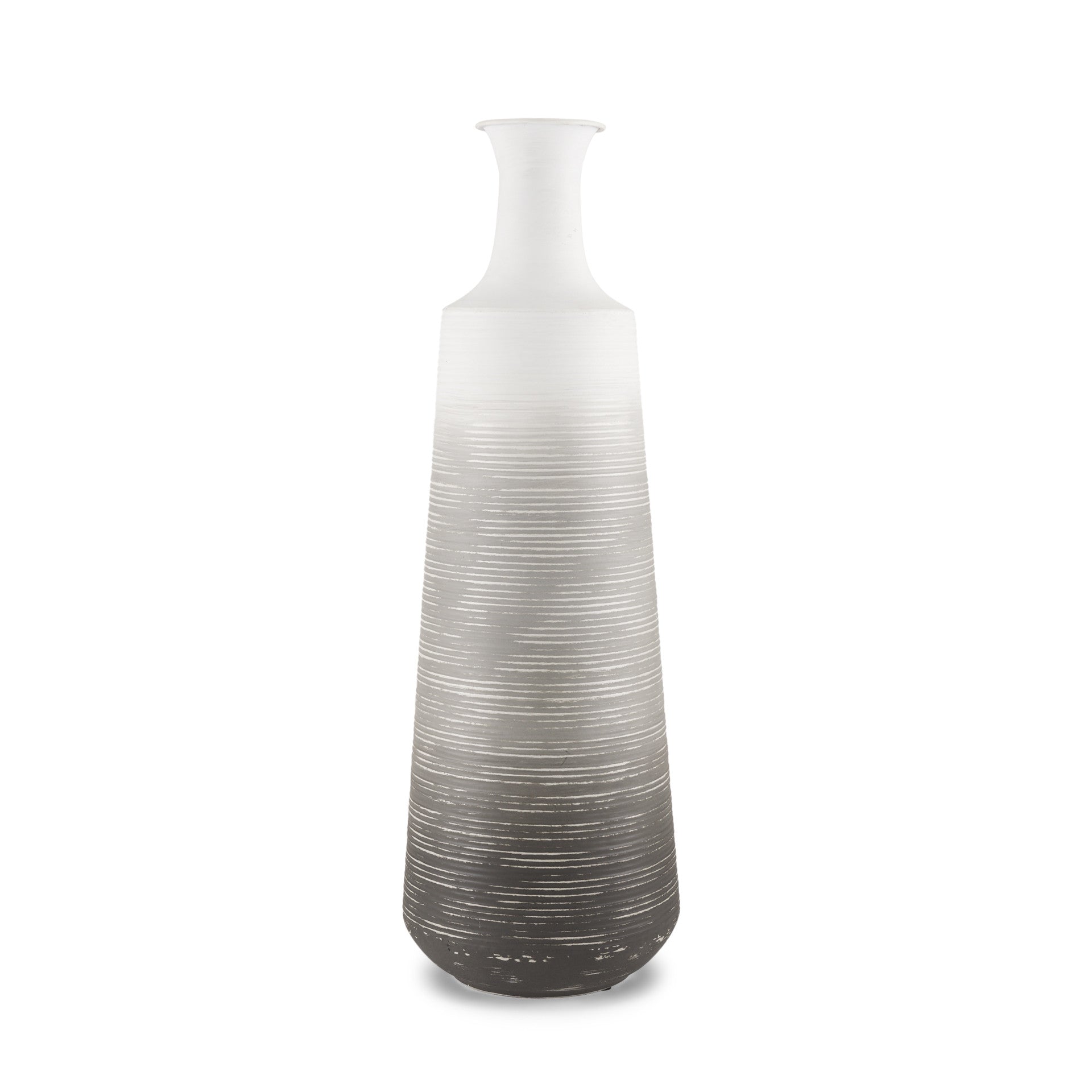 24" Gray Tulip Metal Table Vase - Loft&Timber