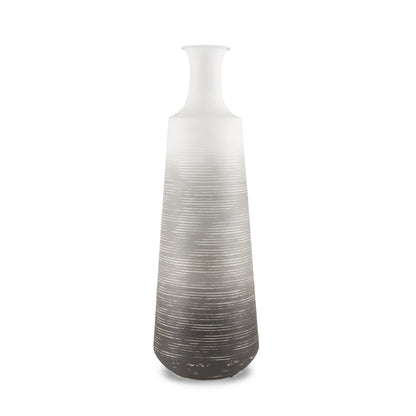 24" Gray Tulip Metal Table Vase - Loft&Timber