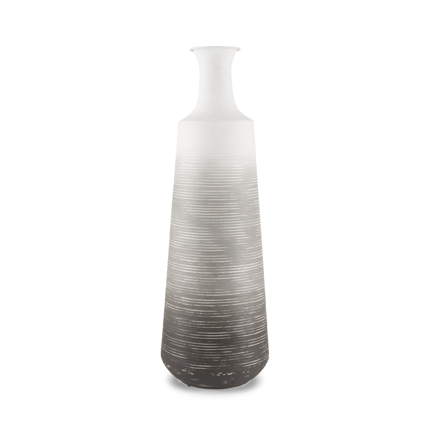 24" Gray Tulip Metal Table Vase - Loft&Timber