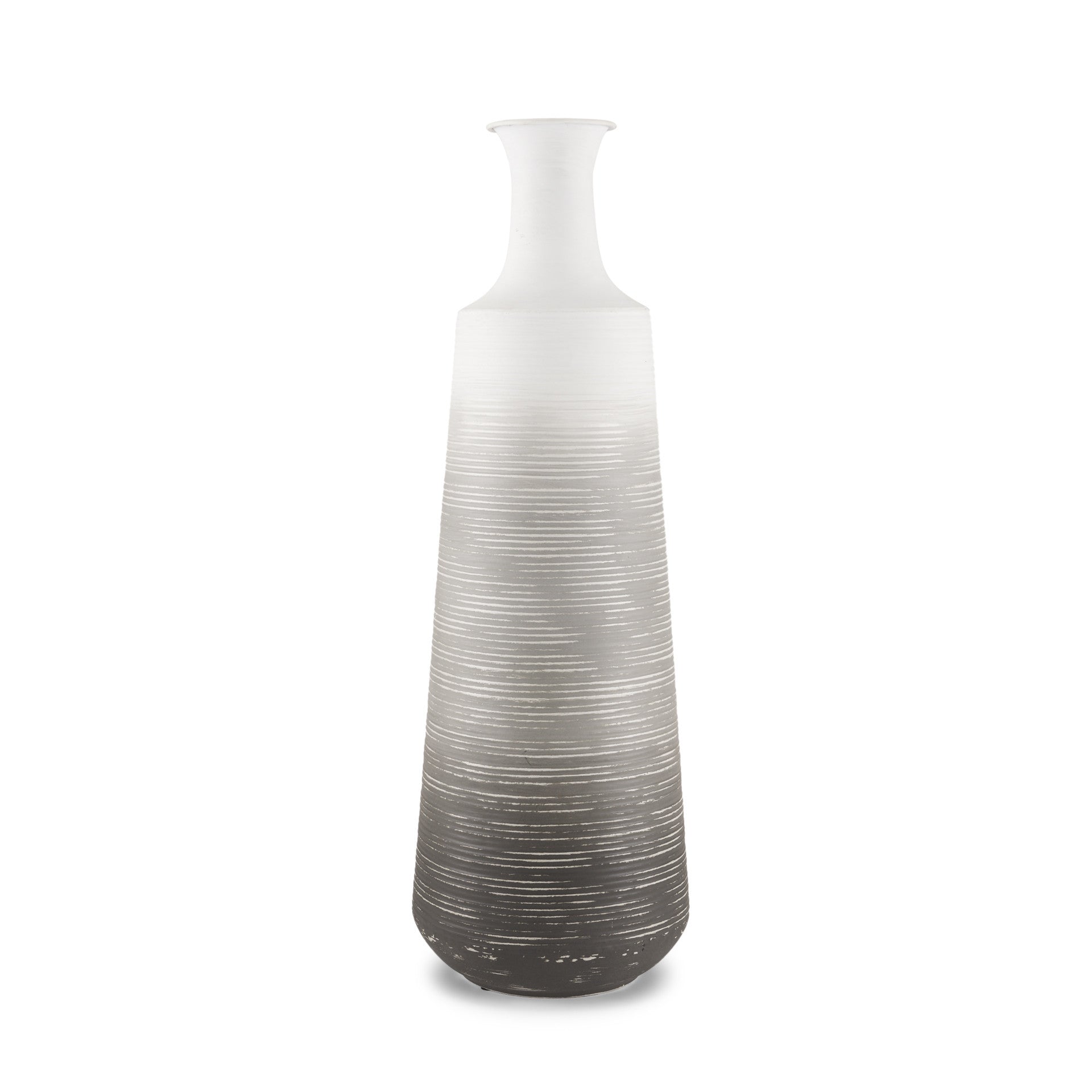 24" Gray Tulip Metal Table Vase - Loft&Timber