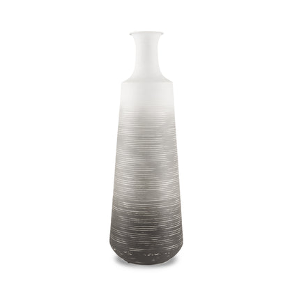 24" Gray Tulip Metal Table Vase - Loft&Timber