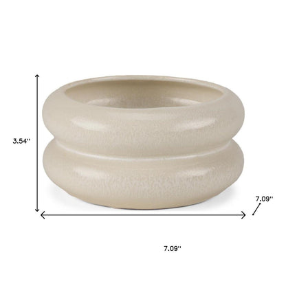 4" Cream Cylinder Ceramic Table Vase - Loft&Timber