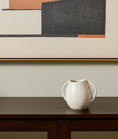 7" White Amphora Ceramic Table Vase - Loft&Timber