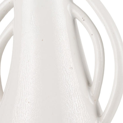 14" White Amphora Ceramic Table Vase - Loft&Timber