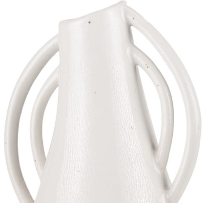14" White Amphora Ceramic Table Vase - Loft&Timber