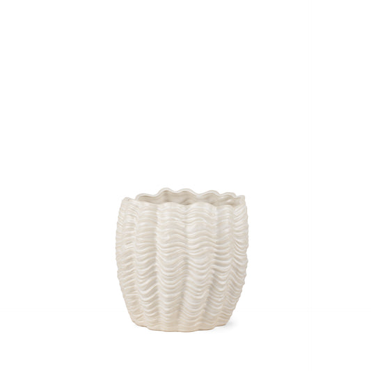 11" White Cylinder Ceramic Table Vase - Loft&Timber
