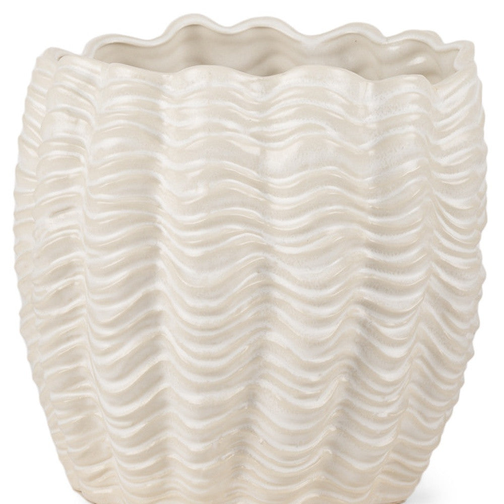 11" White Cylinder Ceramic Table Vase - Loft&Timber