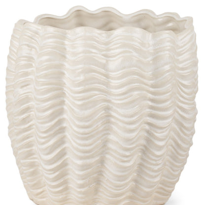 11" White Cylinder Ceramic Table Vase - Loft&Timber