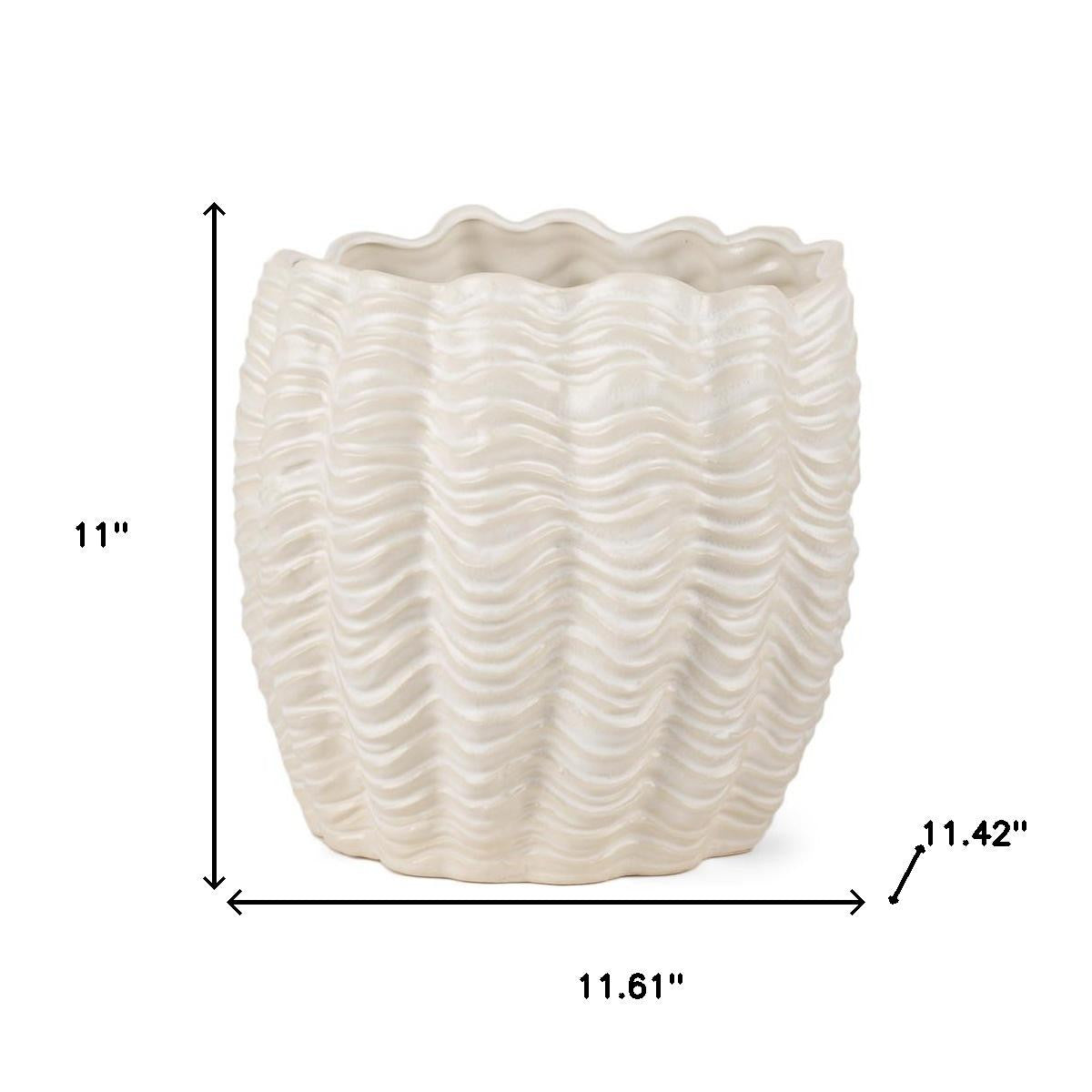 11" White Cylinder Ceramic Table Vase - Loft&Timber