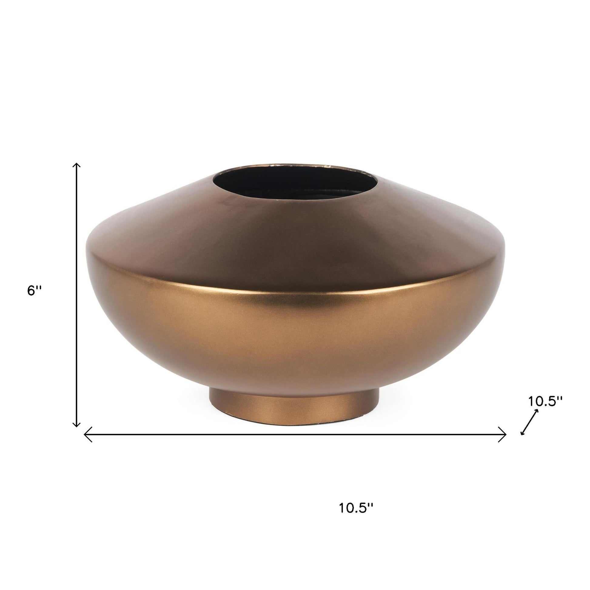 6" Gold Metal Table Vase - Loft&Timber