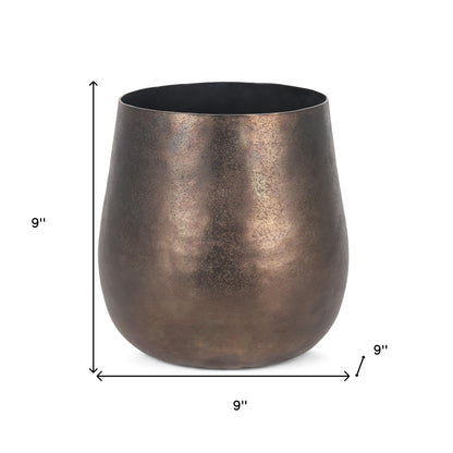 9" Gold Cylinder Metal Table Vase - Loft&Timber