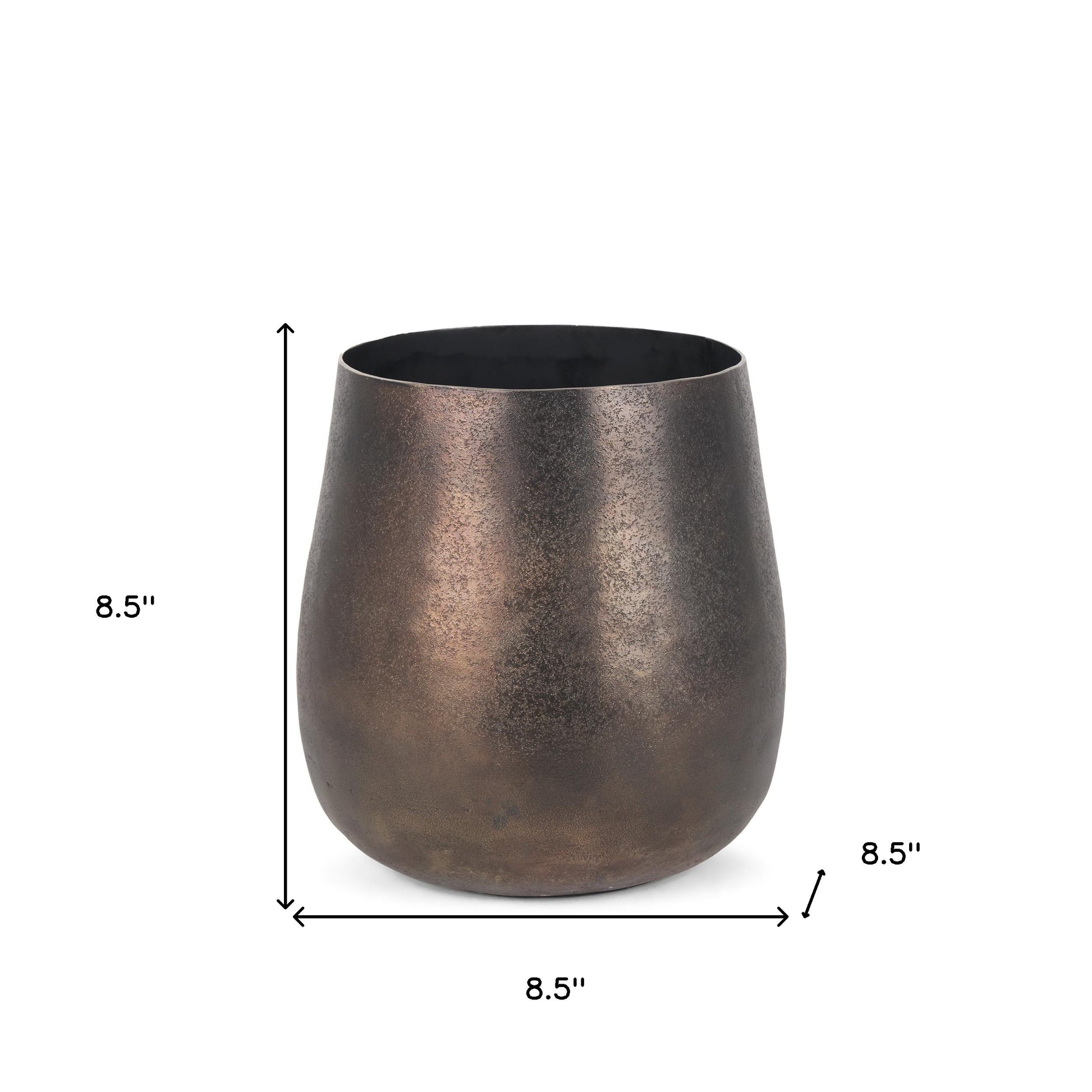 9" Gold Cylinder Metal Table Vase - Loft&Timber