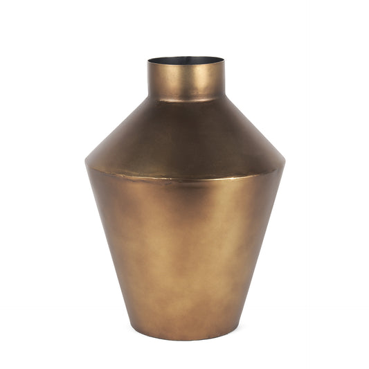 12" Gold Trumpet Metal Table Vase - Loft&Timber