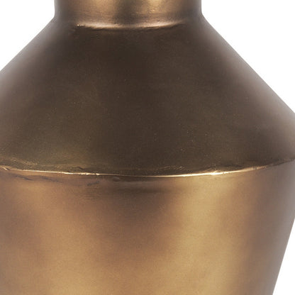 12" Gold Trumpet Metal Table Vase - Loft&Timber