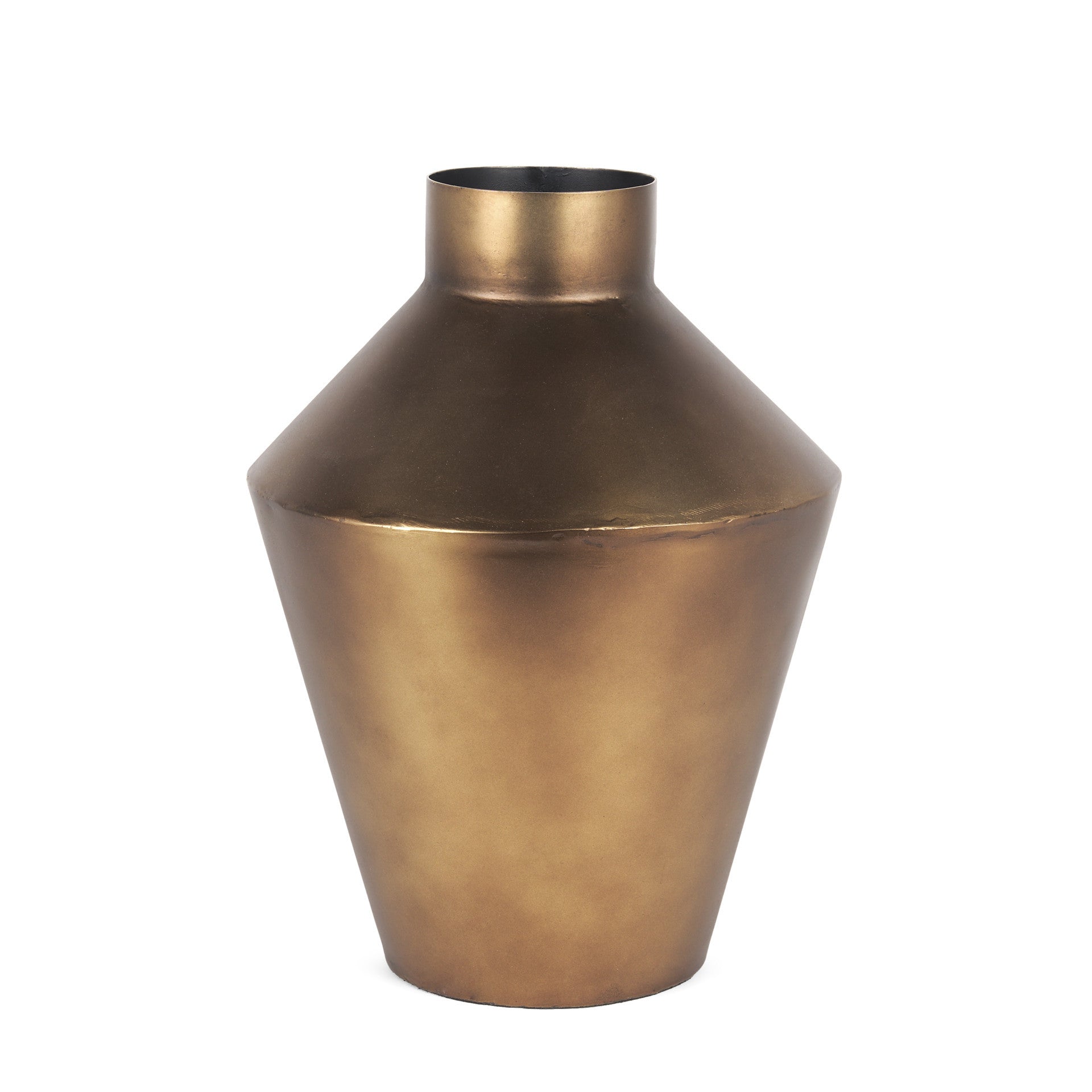 12" Gold Trumpet Metal Table Vase - Loft&Timber