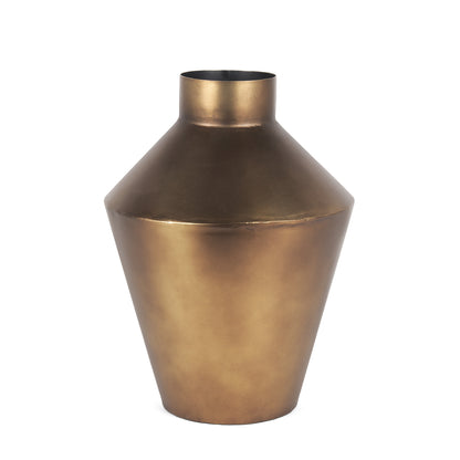 12" Gold Trumpet Metal Table Vase - Loft&Timber