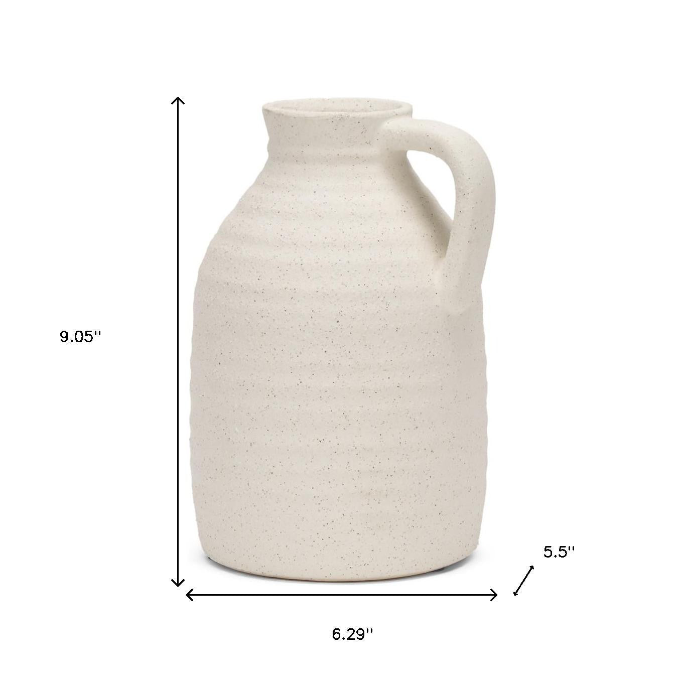 9" White Bud Ceramic Table Vase - Loft&Timber