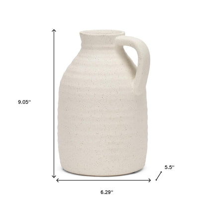 9" White Bud Ceramic Table Vase - Loft&Timber