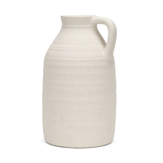 15" Beige Bud Ceramic Table Vase - Loft&Timber