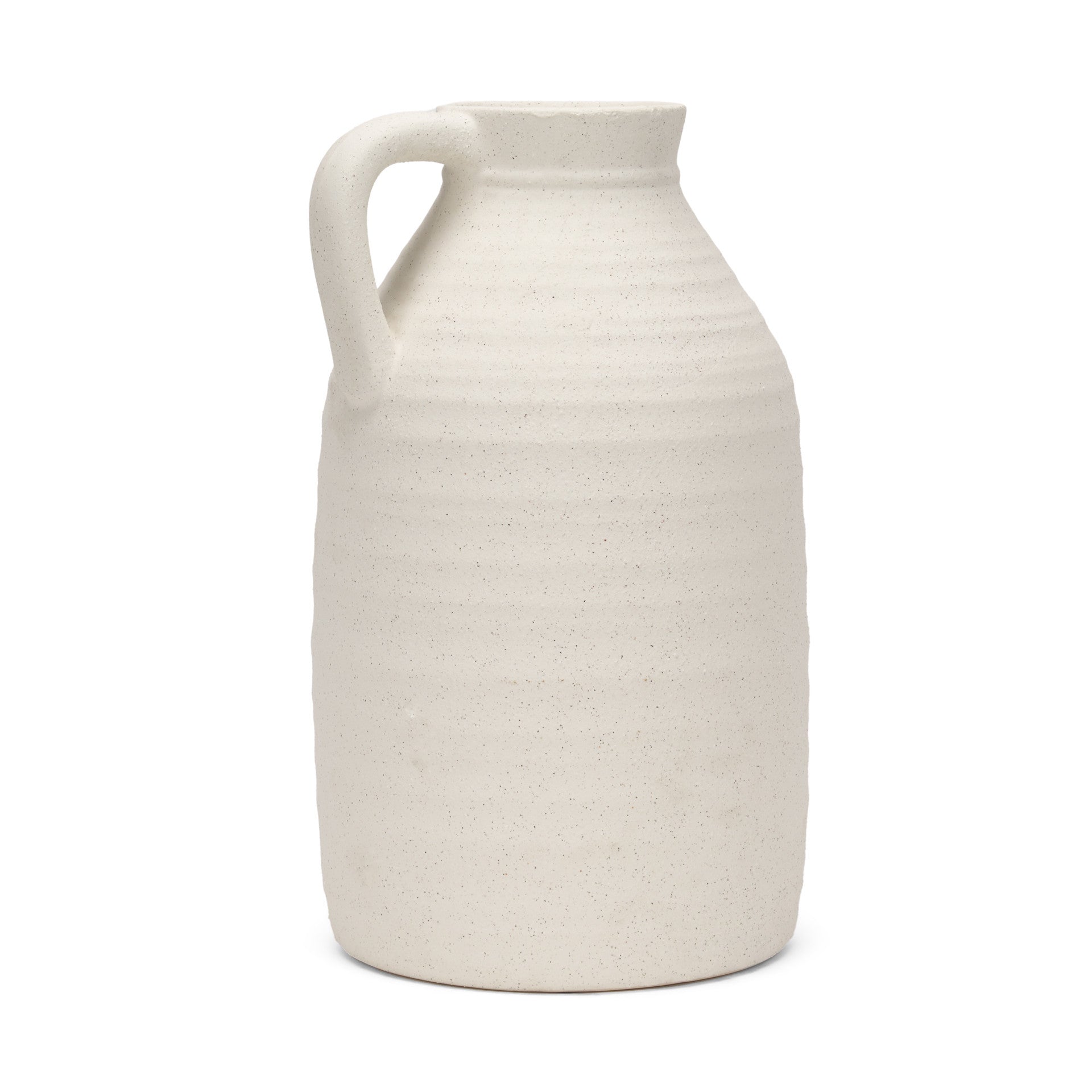 15" Beige Bud Ceramic Table Vase - Loft&Timber
