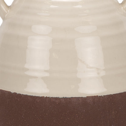 11" Cream Amphora Ceramic Table Vase - Loft&Timber