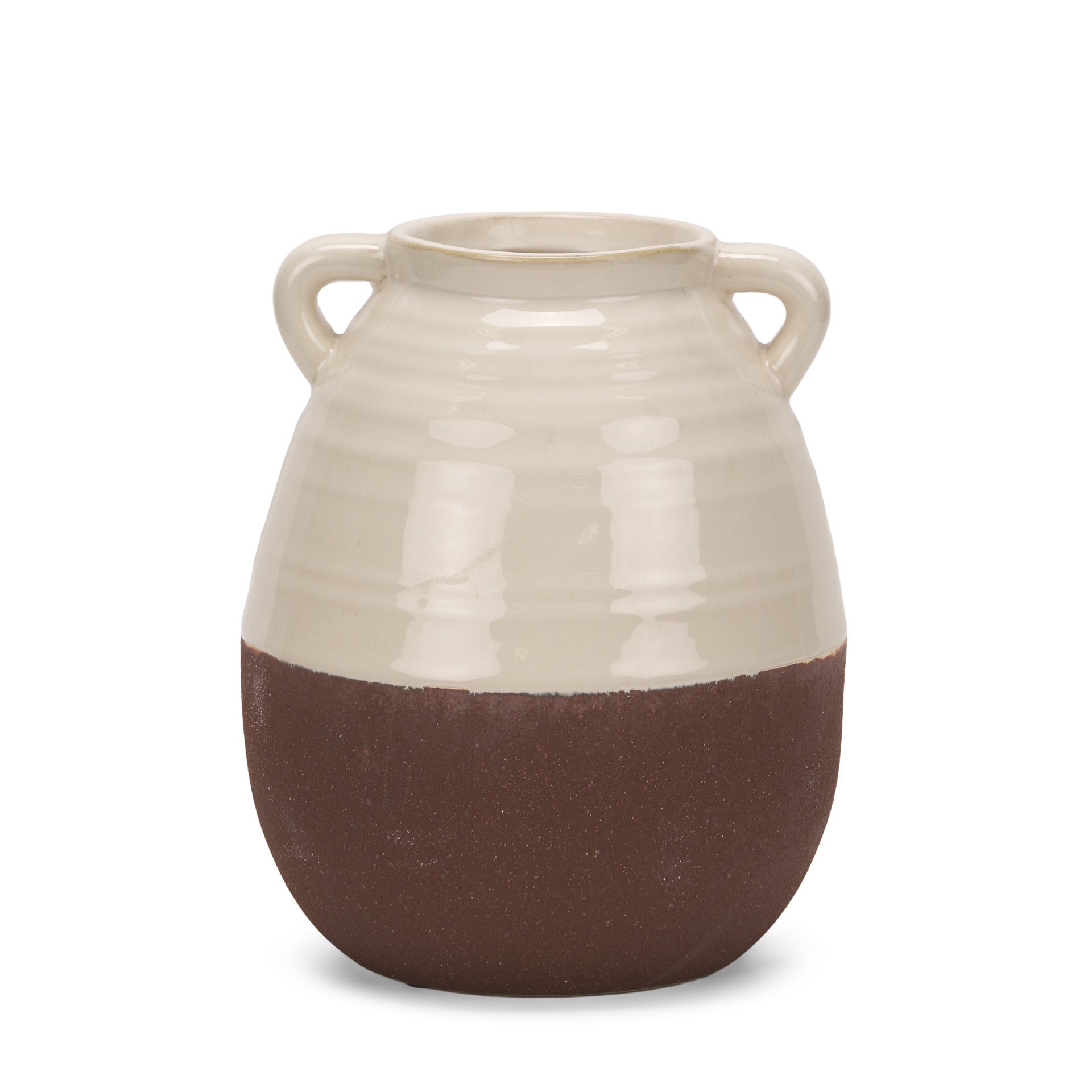 11" Cream Amphora Ceramic Table Vase - Loft&Timber