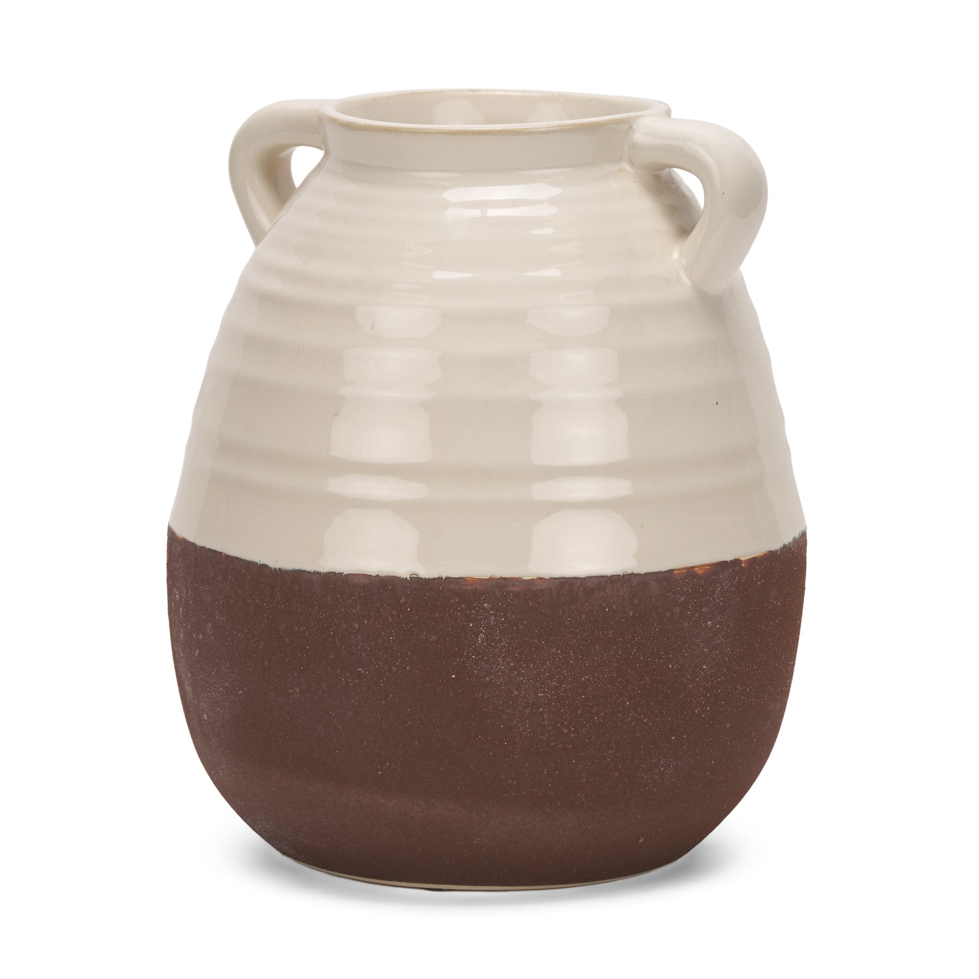14" Brown Amphora Ceramic Table Vase - Loft&Timber