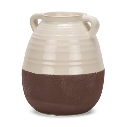 14" Brown Amphora Ceramic Table Vase - Loft&Timber