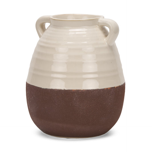 14" Brown Amphora Ceramic Table Vase - Loft&Timber